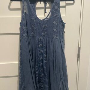 ABERCROMBIE & FITCH Lace Layered Blue Dress